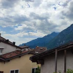 Terrazzo Hotel Accademia Trento con vista sulle montagne